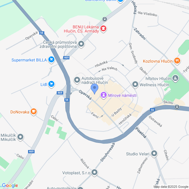 Obrázek mapy, kde se nachází škola